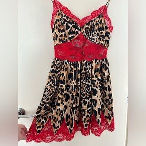 Rabanne H&M Lace-Trimmed Satin Slip Dress. Limited